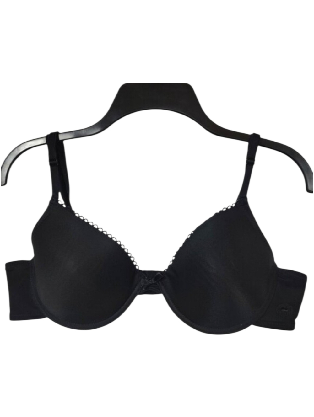 36B Red Camel Intimates Bra Underwire Lined Solid Black